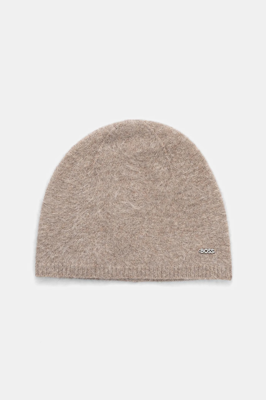 BOSS căciulă de cașmir culoarea bej, 50545792