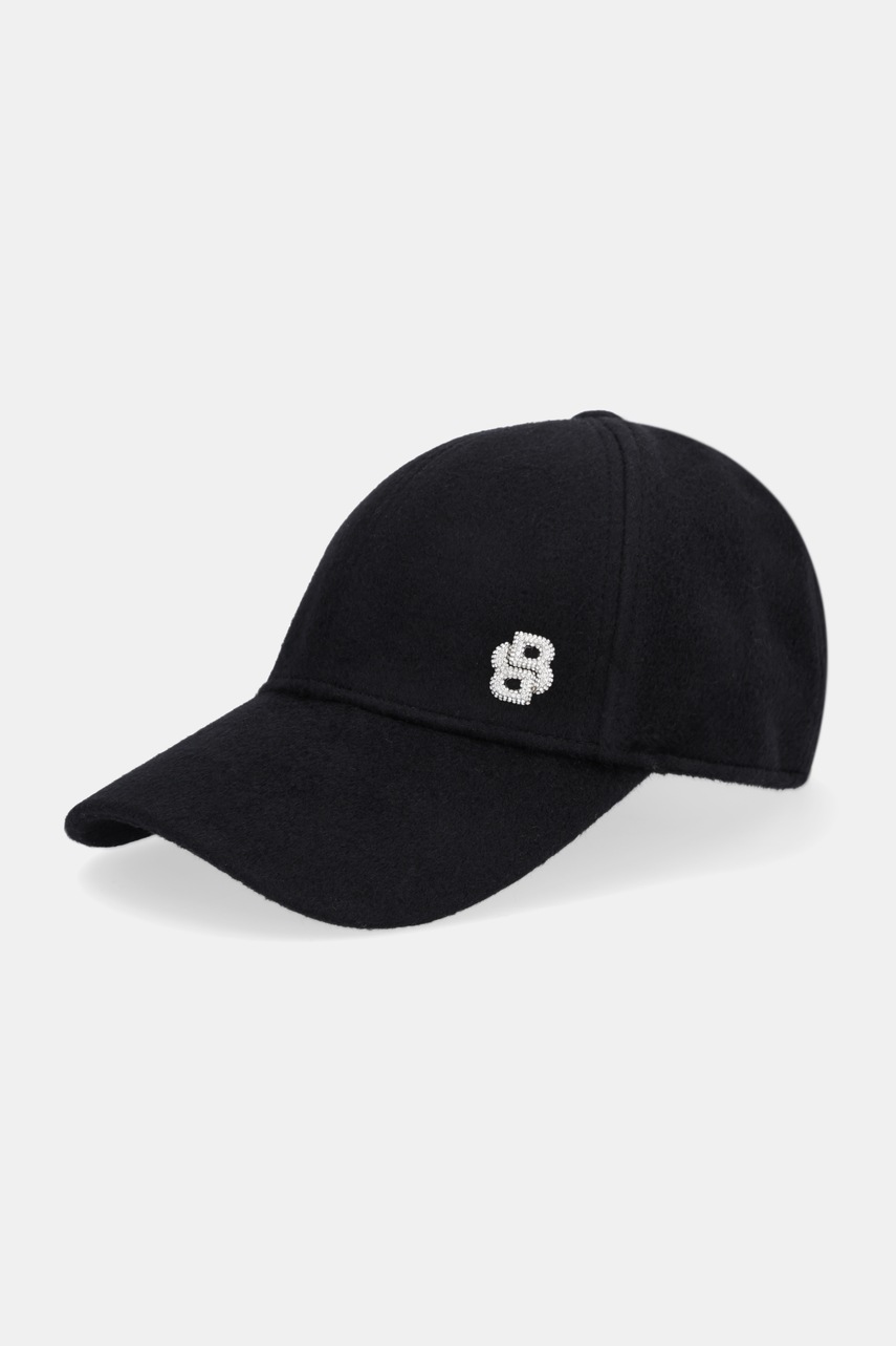 BOSS șapcă de baseball din amestec de lână culoarea negru, 50550609
