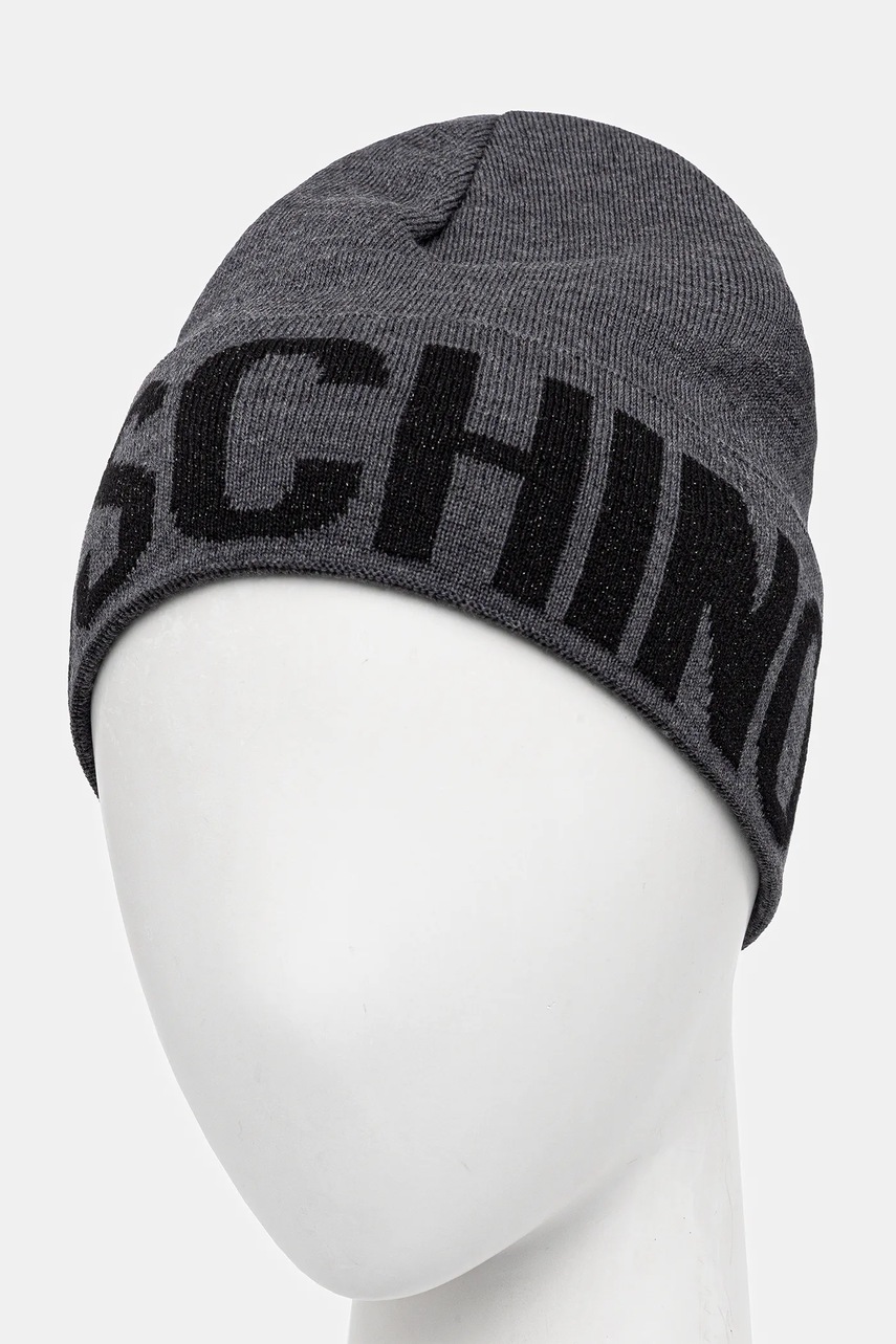 Шапка с шерстью Moschino цвет серый  M3349 65457