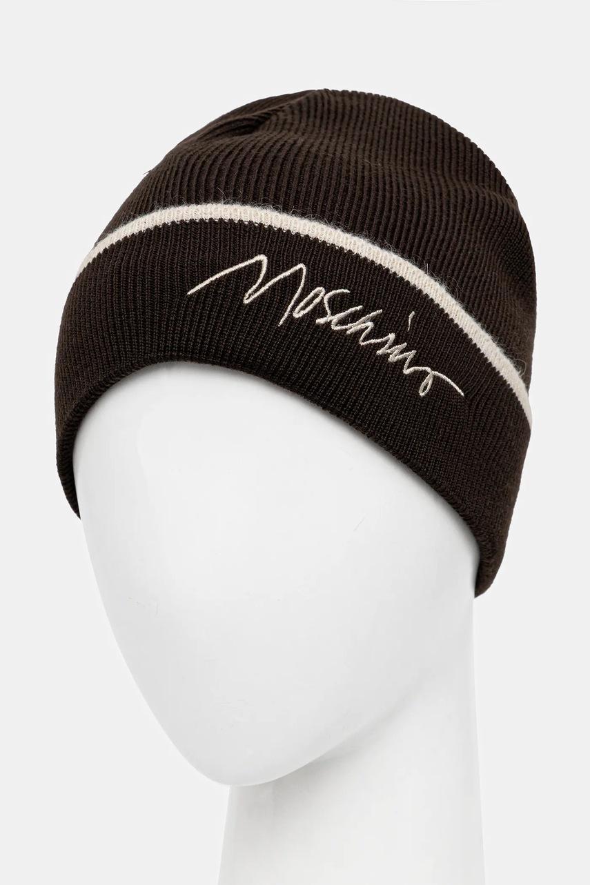 Шапка с шерстью Moschino цвет коричневый M3352 65461 Шапка с шерстью Moschino цвет коричневый M3352 65461
