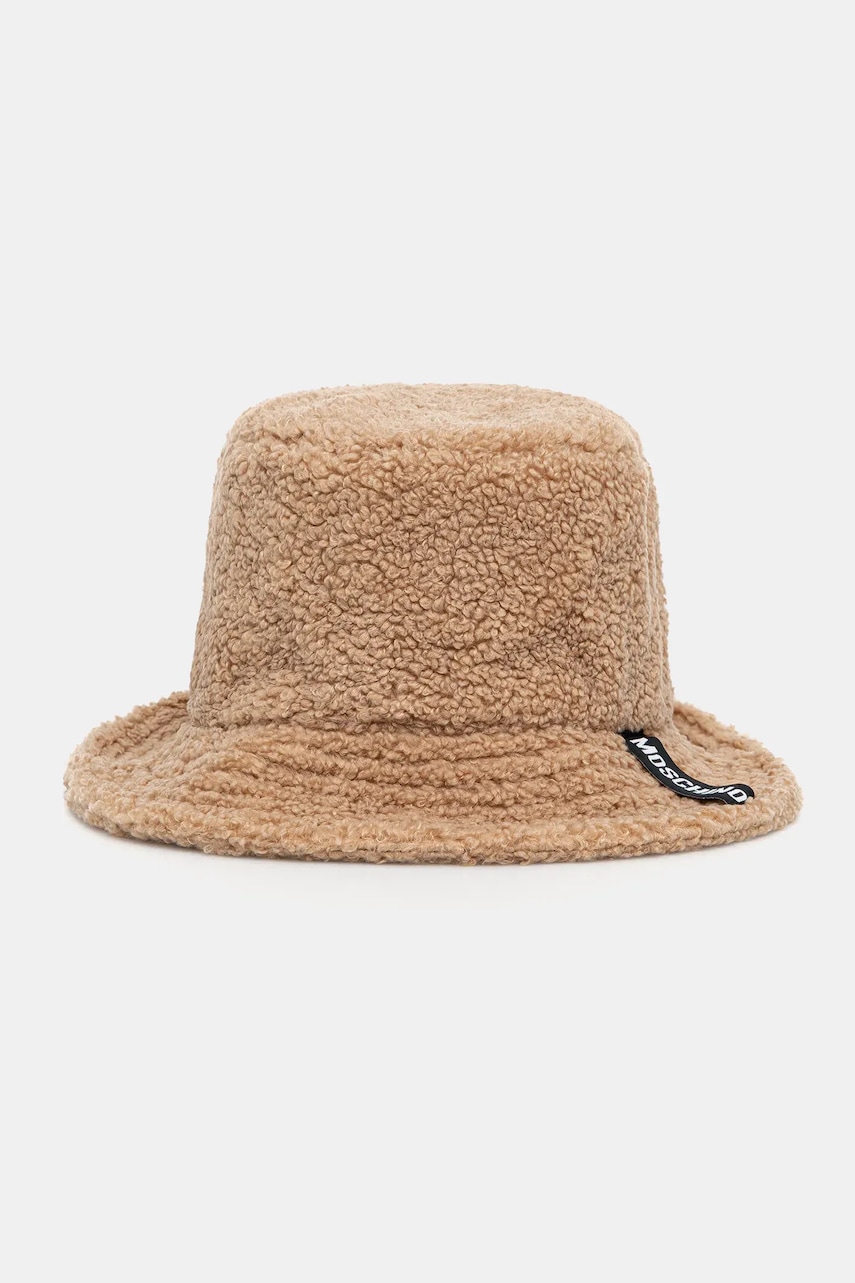 Levně Klobouk Moschino hnědá barva, M3317 65442