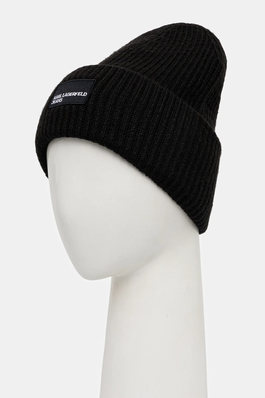Шапка с шерстью Karl Lagerfeld Jeans цвет чёрный  A4W33079