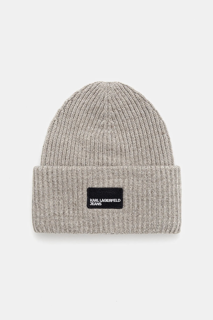 Karl Lagerfeld Jeans căciulă culoarea gri, A4W33124