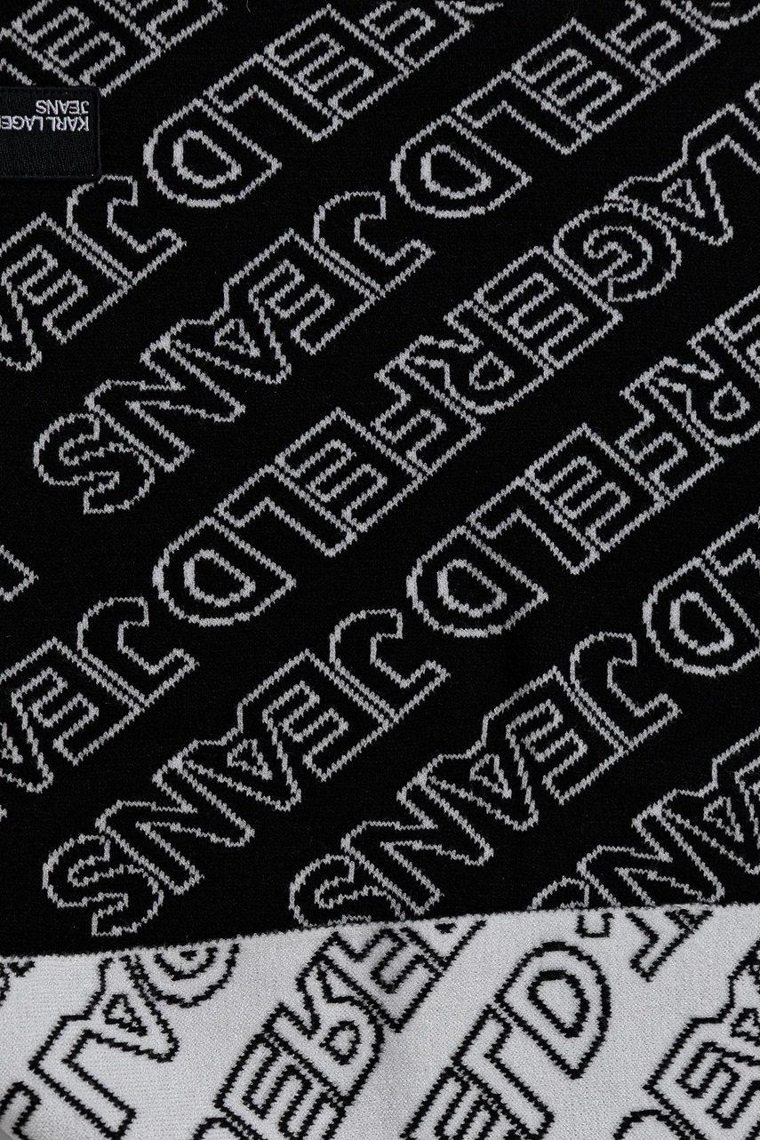 Σκούφος και κασκόλ Karl Lagerfeld Jeans χρώμα: μαύρο, A4W33074 φωτογραφία