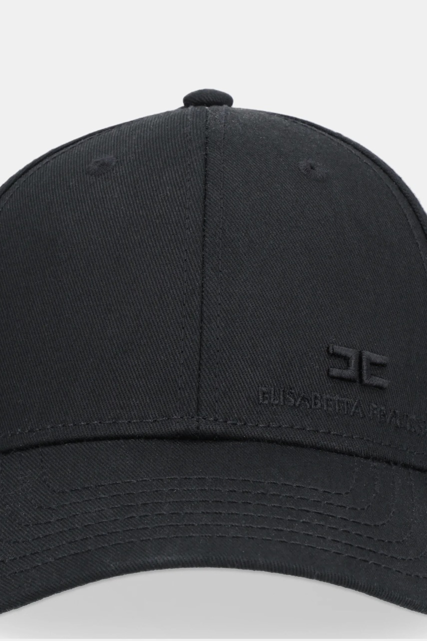 Хлопковая кепка Elisabetta Franchi цвет чёрный CL18F57E2