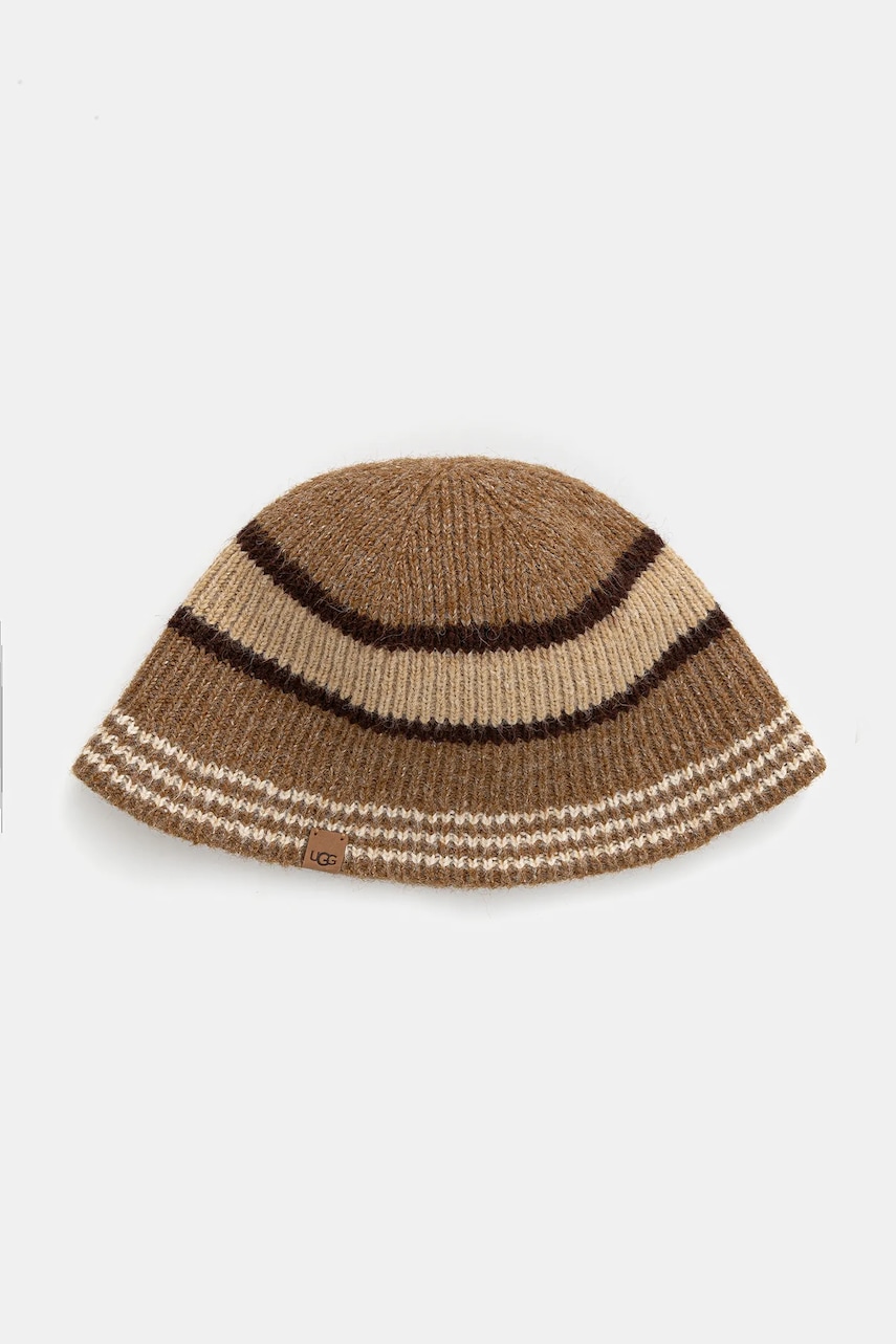 Levně Klobouk z vlněné směsi UGG hnědá barva, 102723