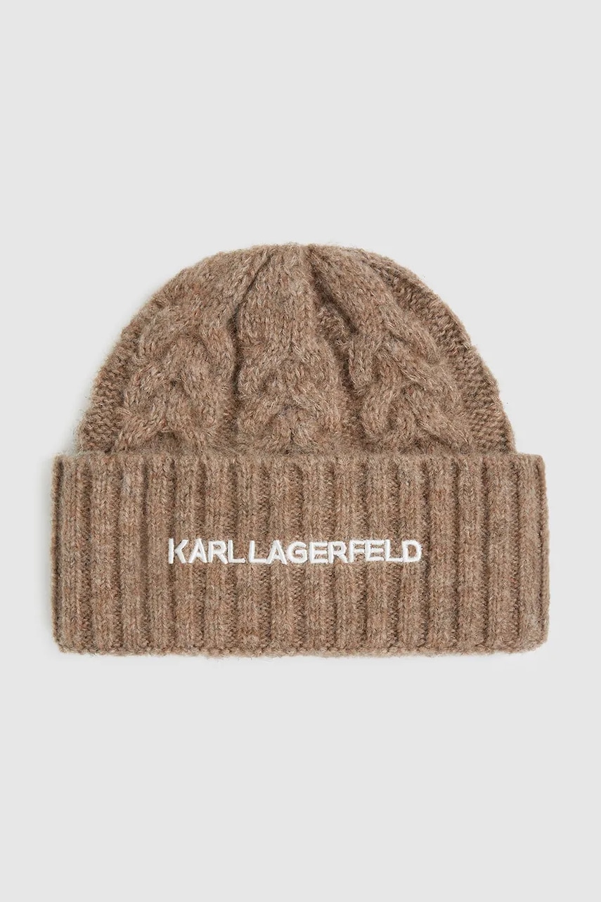Karl Lagerfeld căciulă culoarea bej, A4W33012
