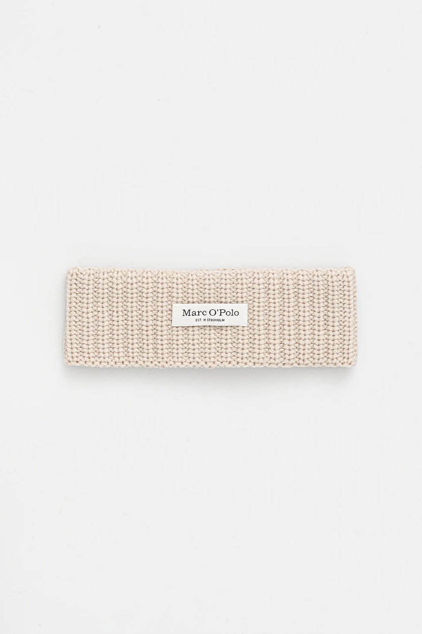 Marc O'Polo bentiță de lână culoarea bej, 509517901043