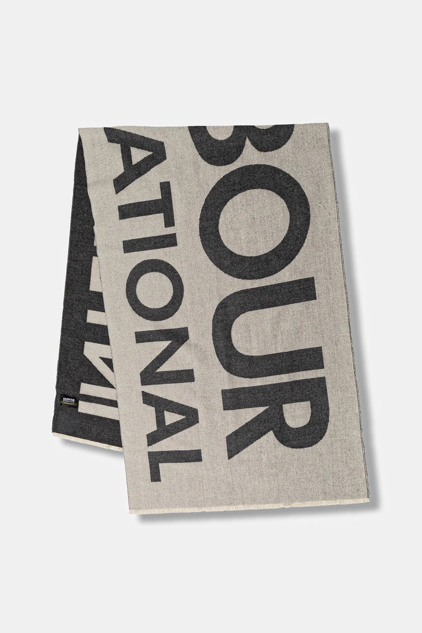 Σκούφος και κασκόλ Barbour χρώμα: μαύρο, LGS0099 φωτογραφία