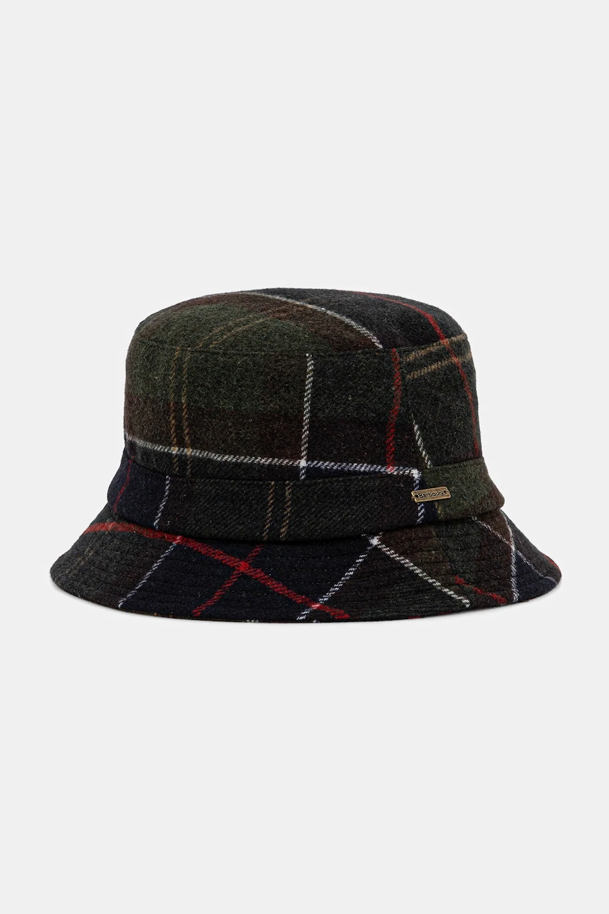Levně Klobouk s vlnou Barbour zelená barva, LHA0478