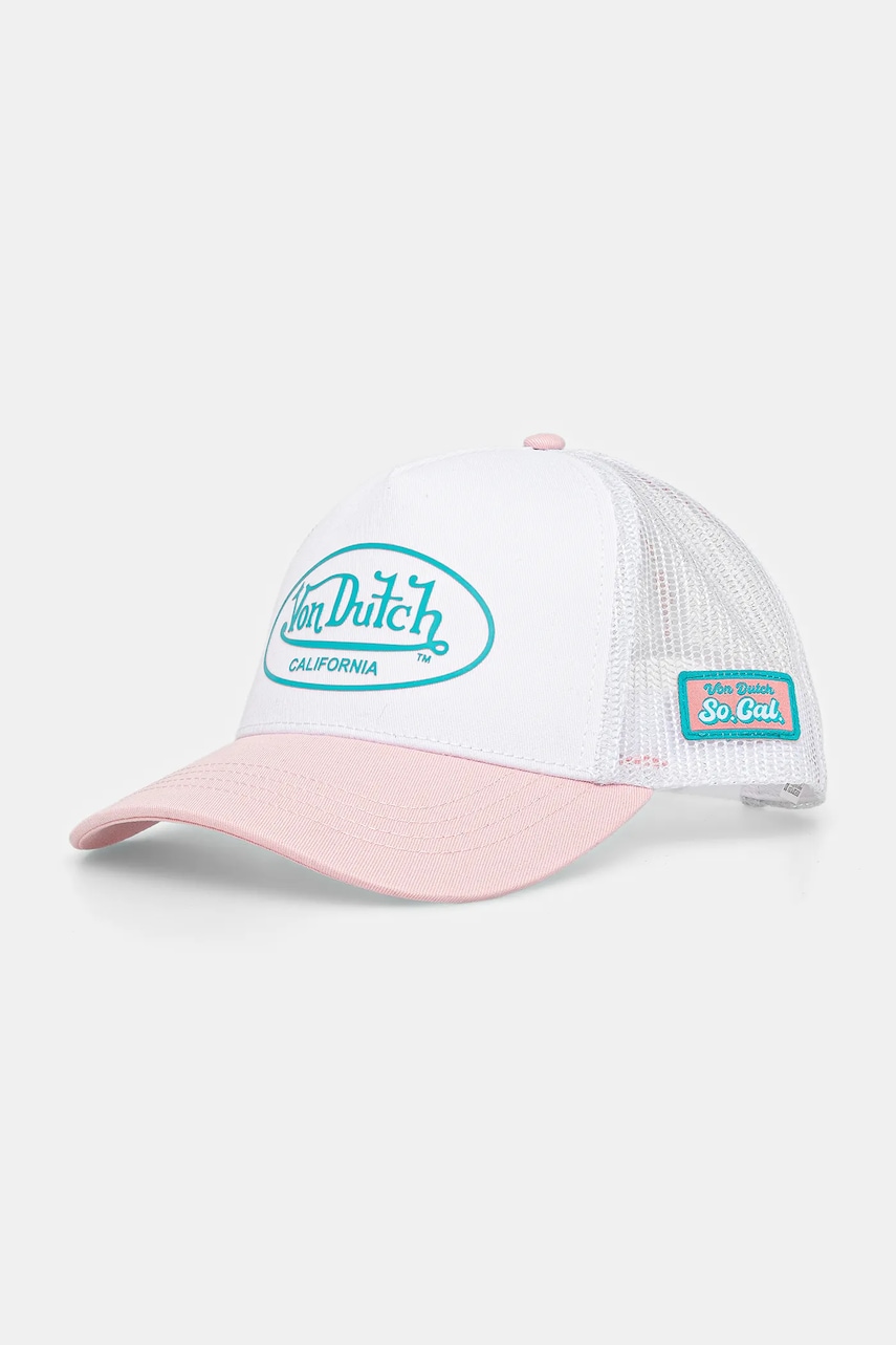 Von Dutch șapcă culoarea alb, VD.2.CB.3D