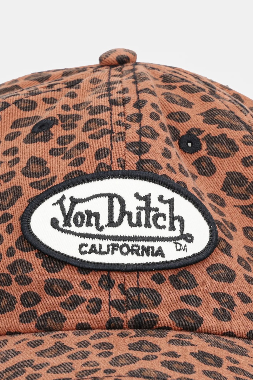 Хлопковая кепка Von Dutch цвет коричневый VD.2.CB.LEO