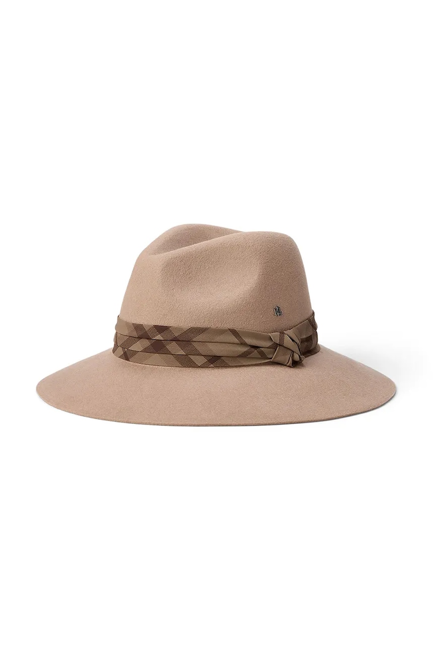 Levně Klobouk Lauren Ralph Lauren hnědá barva, 454960167