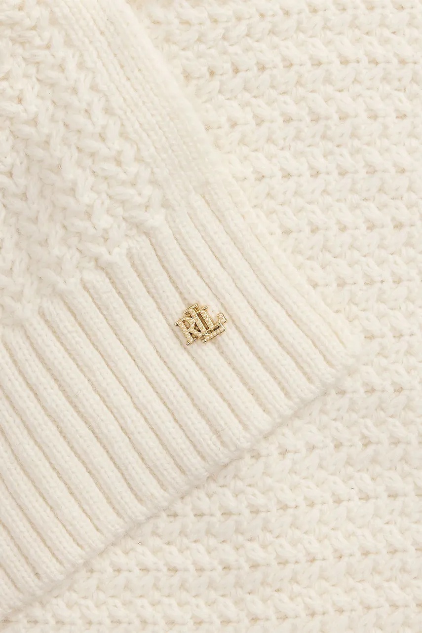 Шапка и шарф с добавлением шерсти Lauren Ralph Lauren цвет бежевый 454P04471