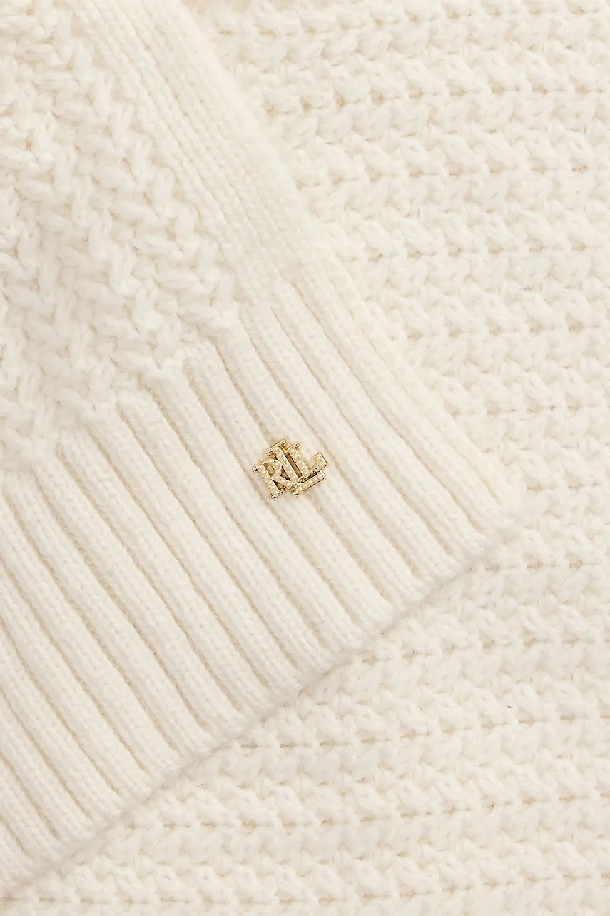 Шапка и шарф с добавлением шерсти Lauren Ralph Lauren цвет бежевый 454P04471 Шапка и шарф с добавлением шерсти Lauren Ralph Lauren цвет бежевый 454P04471