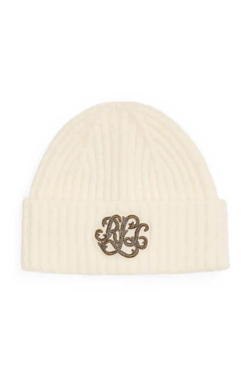 Levně Čepice s příměsí vlny Lauren Ralph Lauren béžová barva, 454P04511