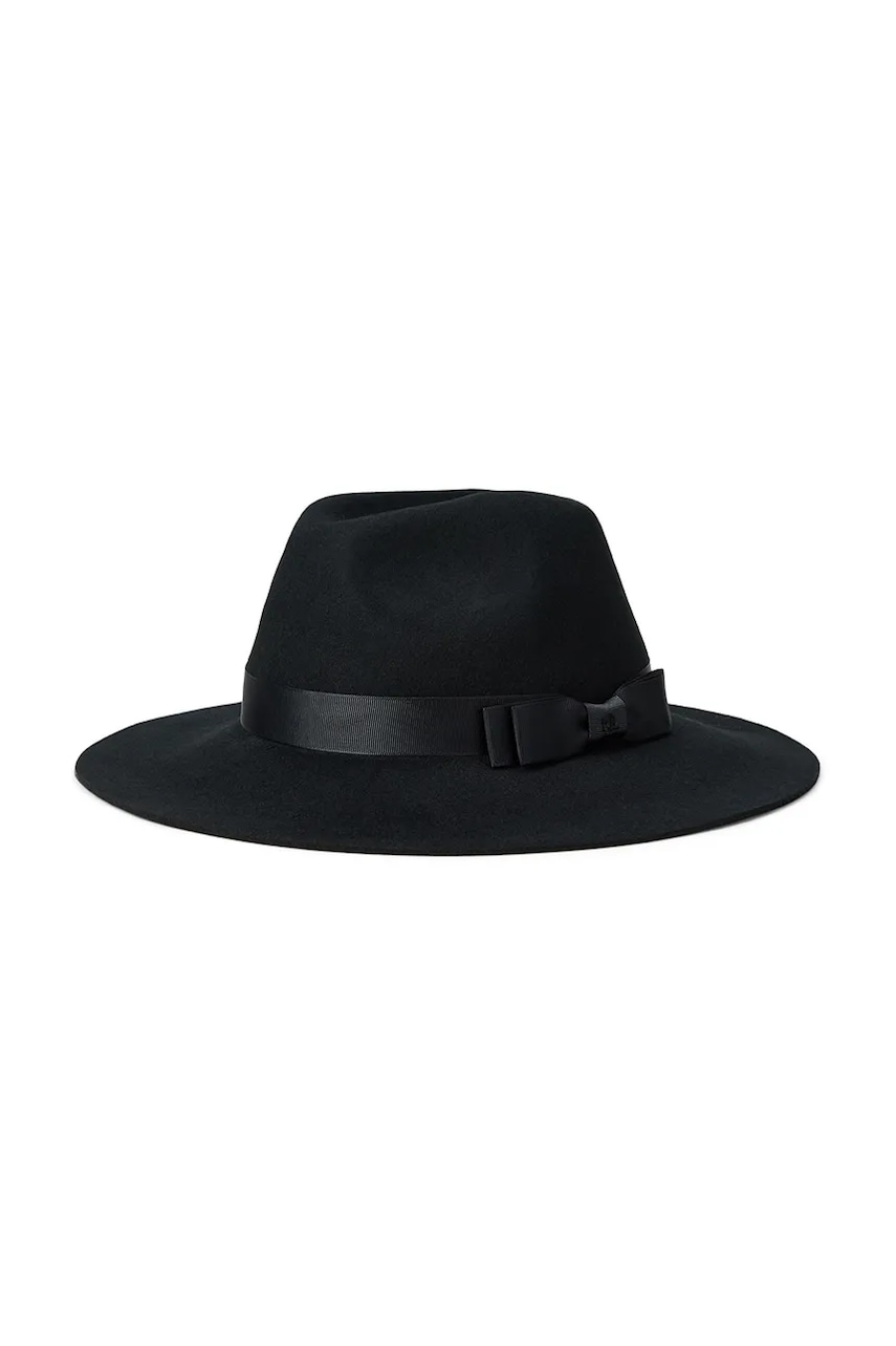 Levně Vlněný klobouk Lauren Ralph Lauren černá barva, 454P04549