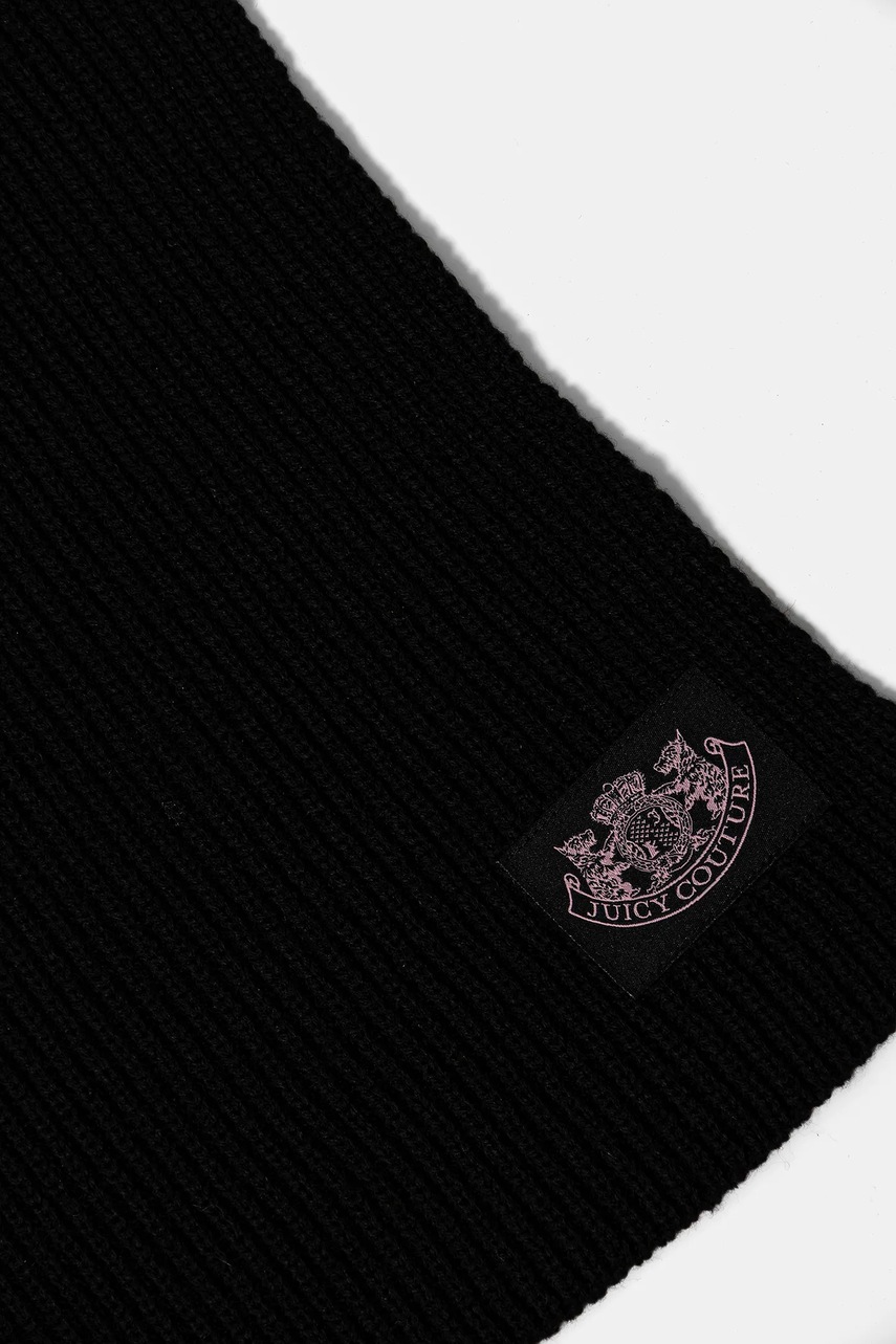 Σκουφάκι και κασκόλ με προσθήκη μαλλιού Juicy Couture χρώμα: μαύρο, JCAWH225715 φωτογραφία