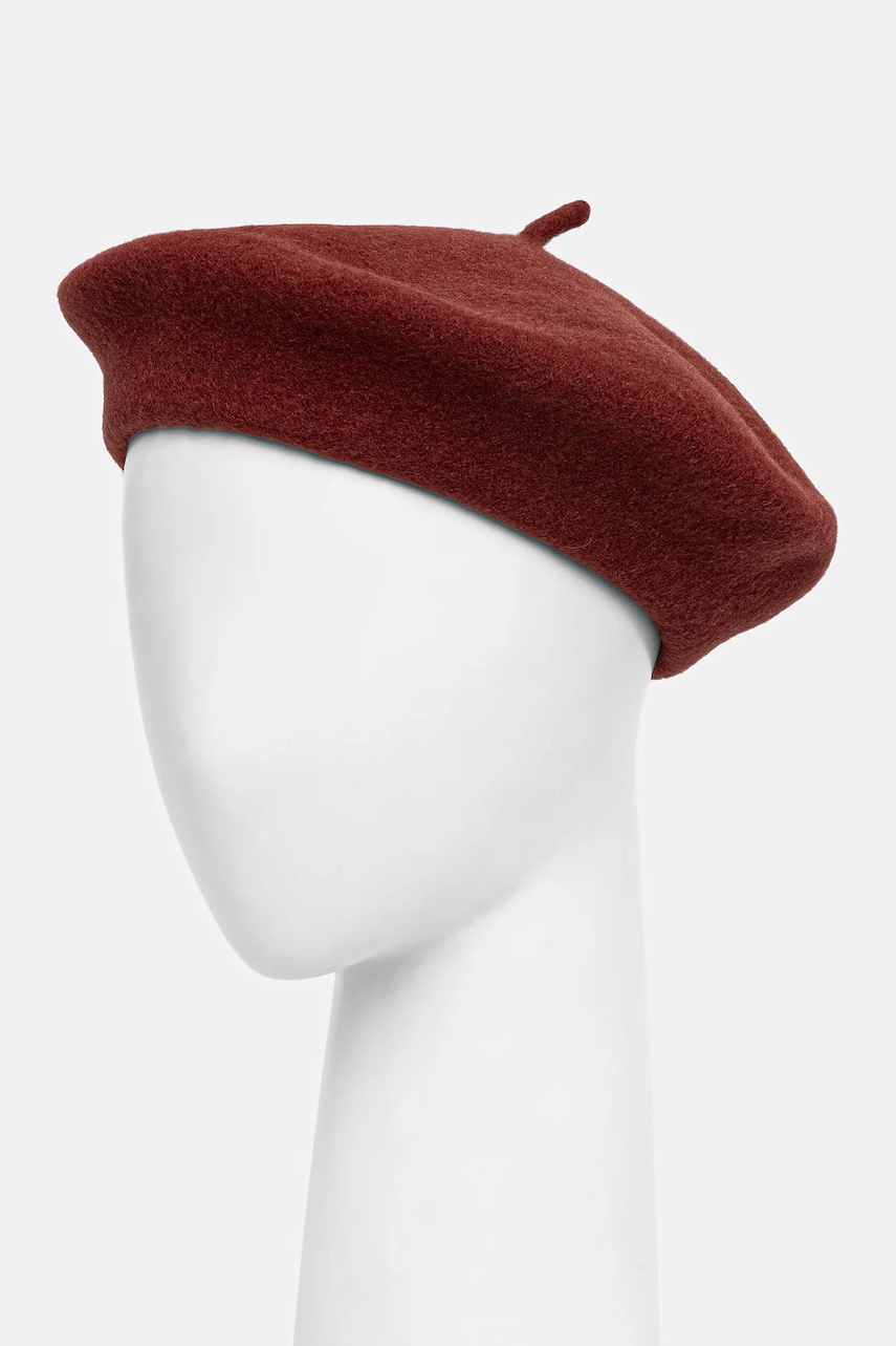 Levně Vlněný baret Sisley červená barva, 6B2NW41A4