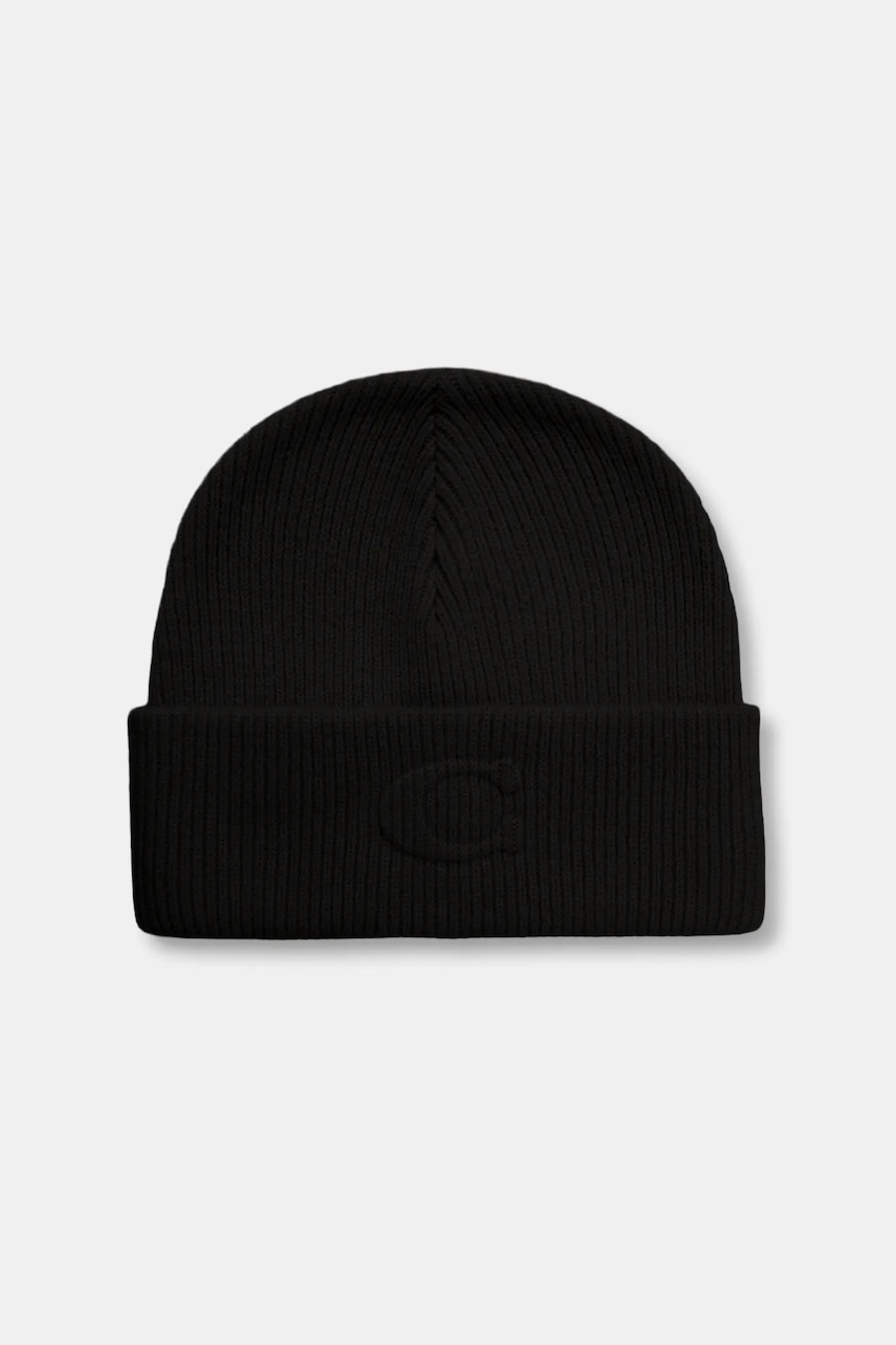 Coach pălărie din amestec de lână culoarea negru, 29CCL44