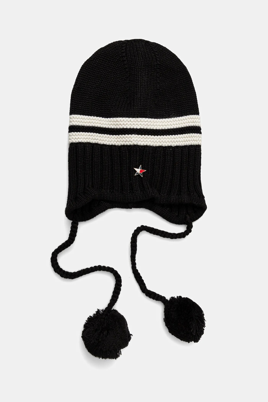 Tommy Jeans pălărie din amestec de lână culoarea negru, AW0AW18311