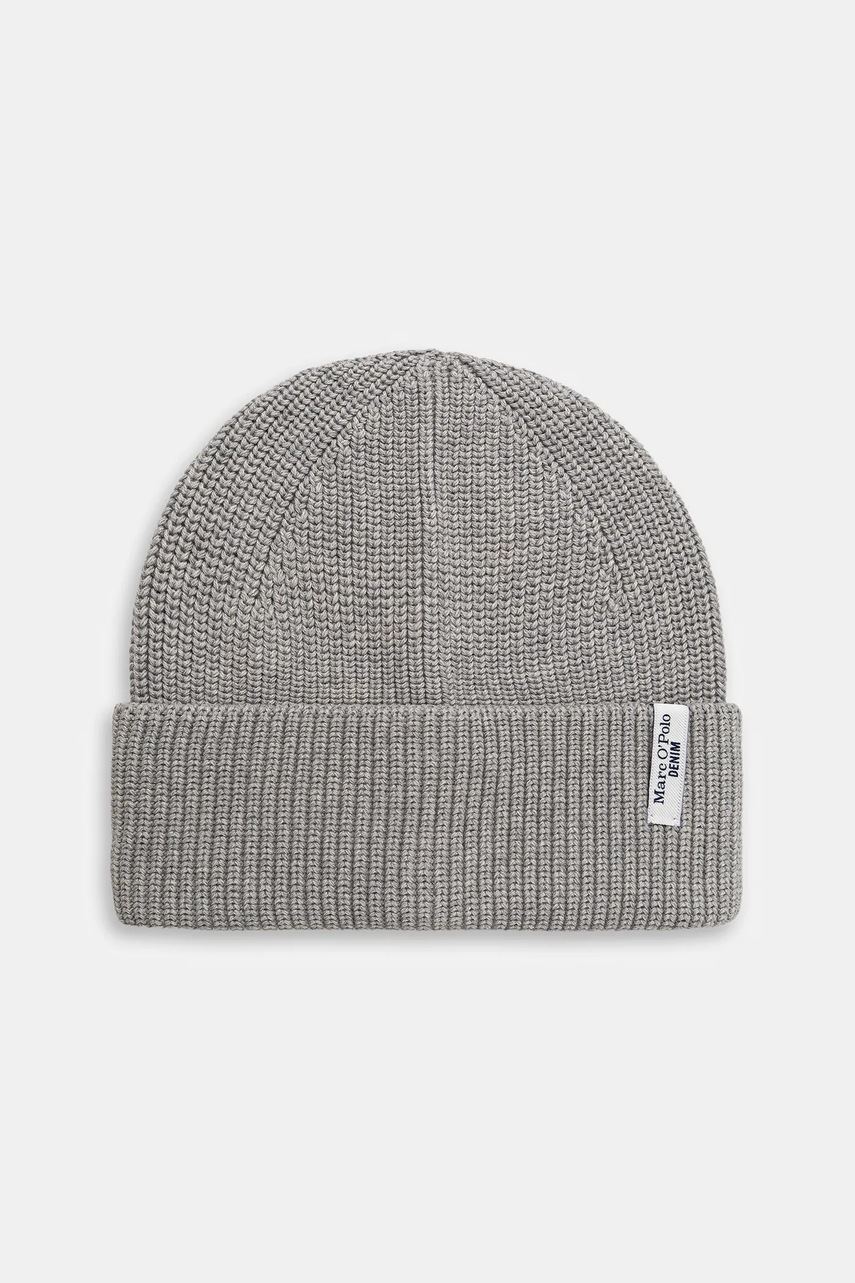 Marc O'Polo căciulă din bumbac culoarea gri, 5000007169