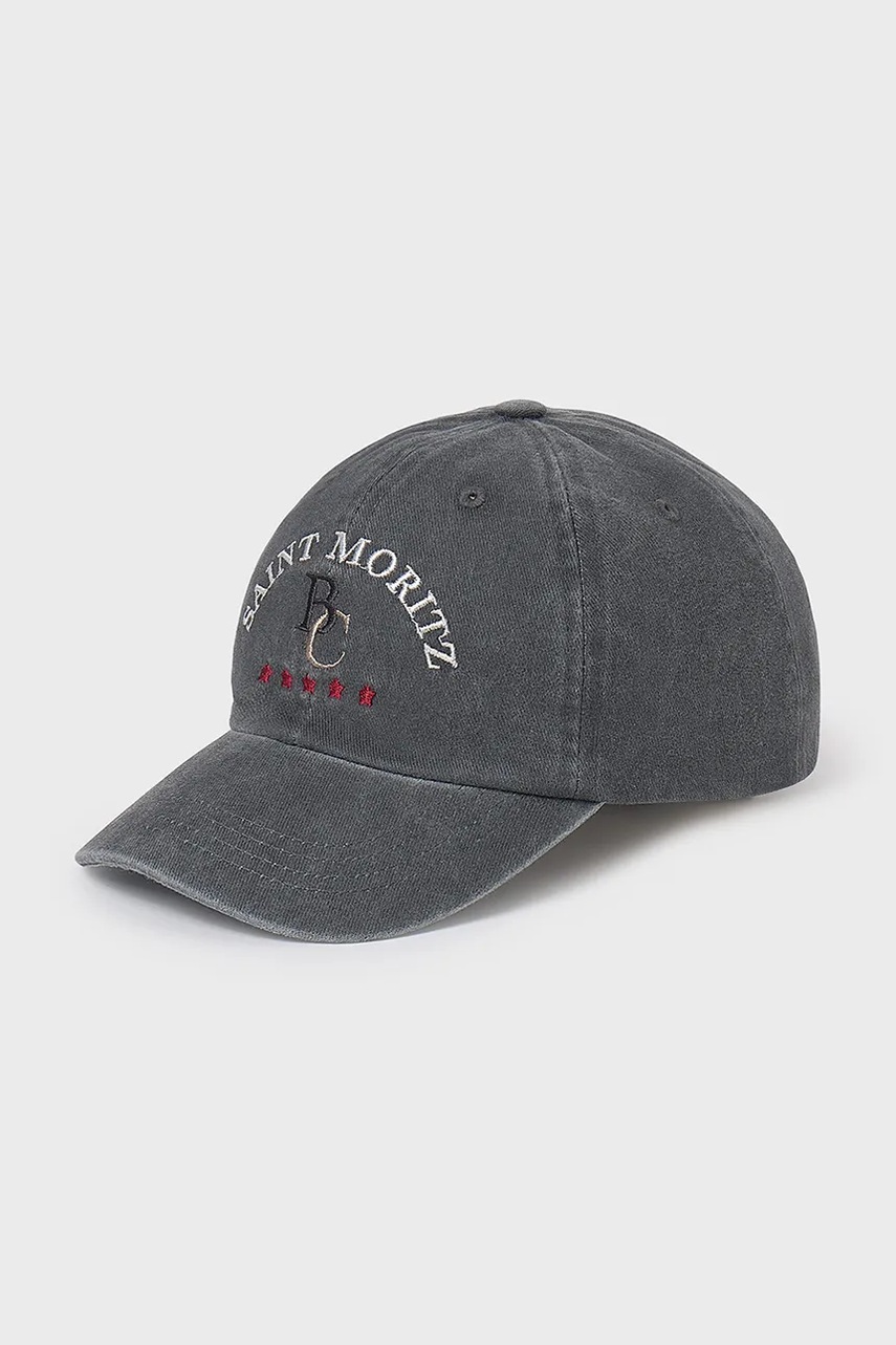 Детская хлопковая кепка Mayoral цвет серый  10090