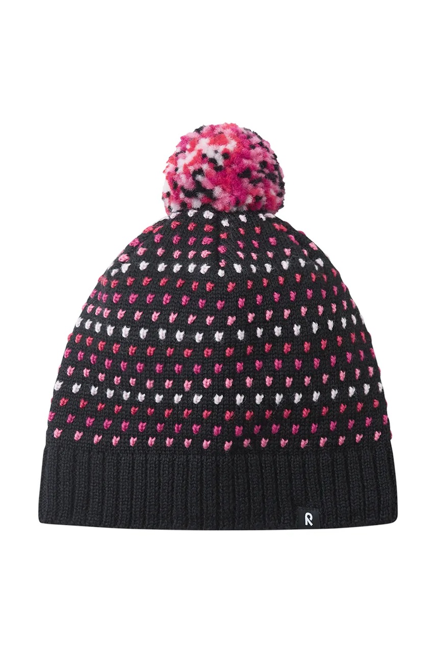 Детская шапка с добавлением шерсти Reima Pampula цвет чёрный  5300234B