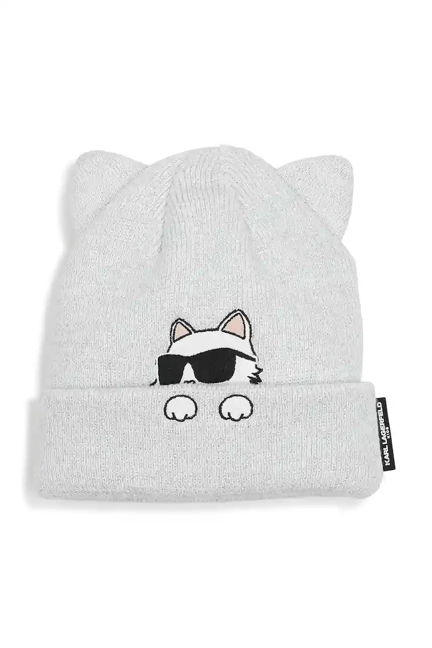 Karl Lagerfeld căciulă de bumbac pentru copii culoarea alb, Z31003