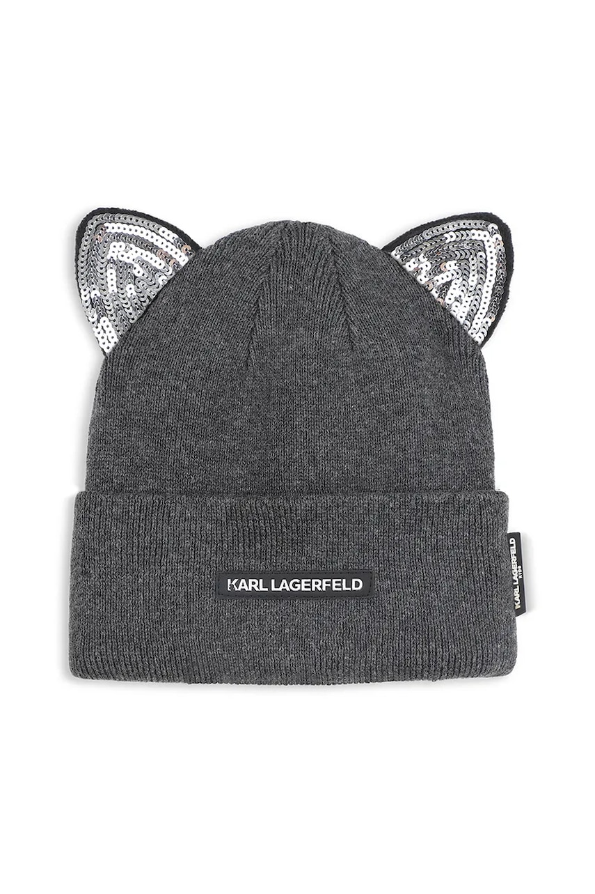 Karl Lagerfeld căciulă copii culoarea gri, Z31007