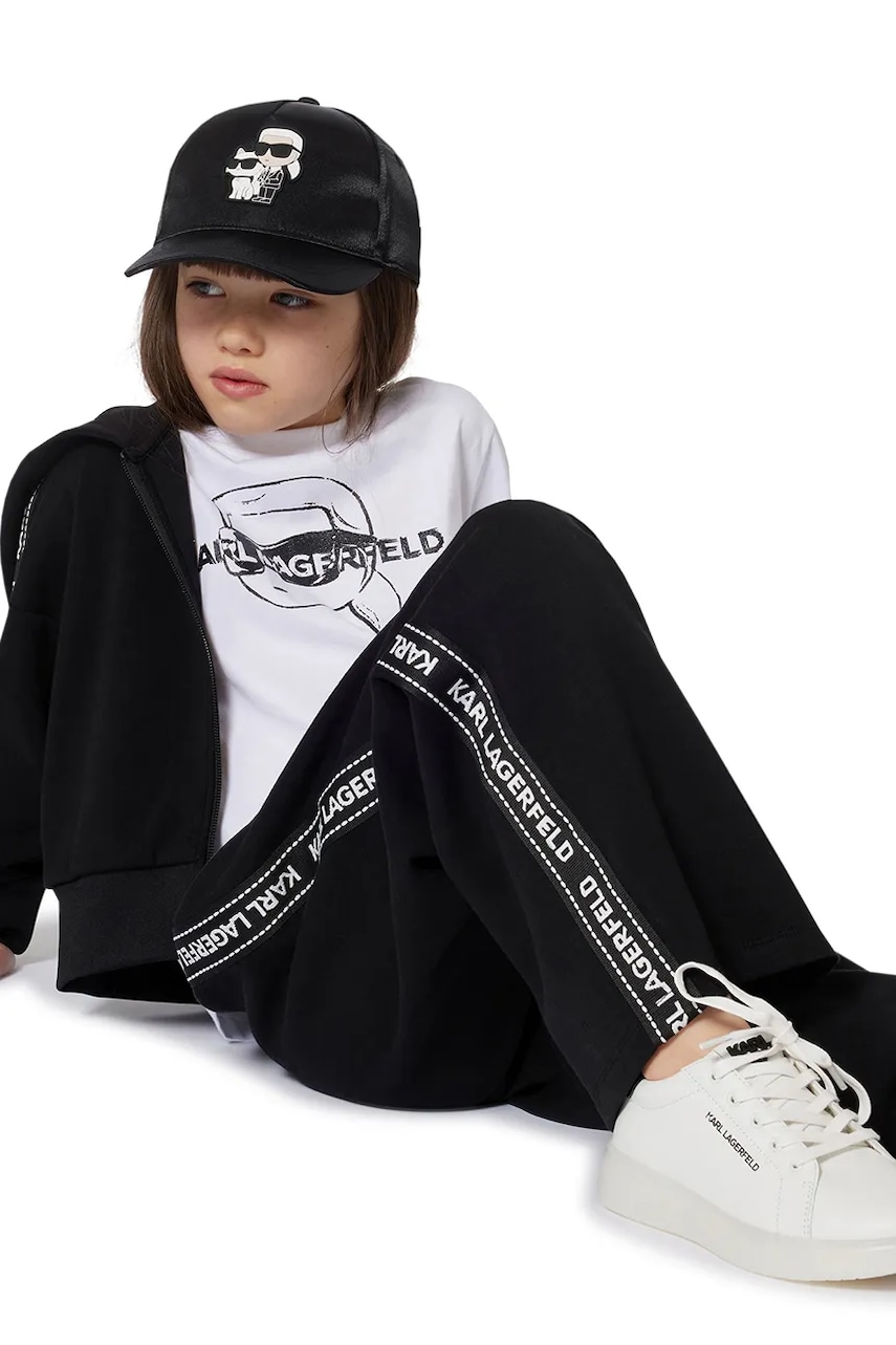 Karl Lagerfeld șapcă de baseball pentru copii culoarea negru, Z31009
