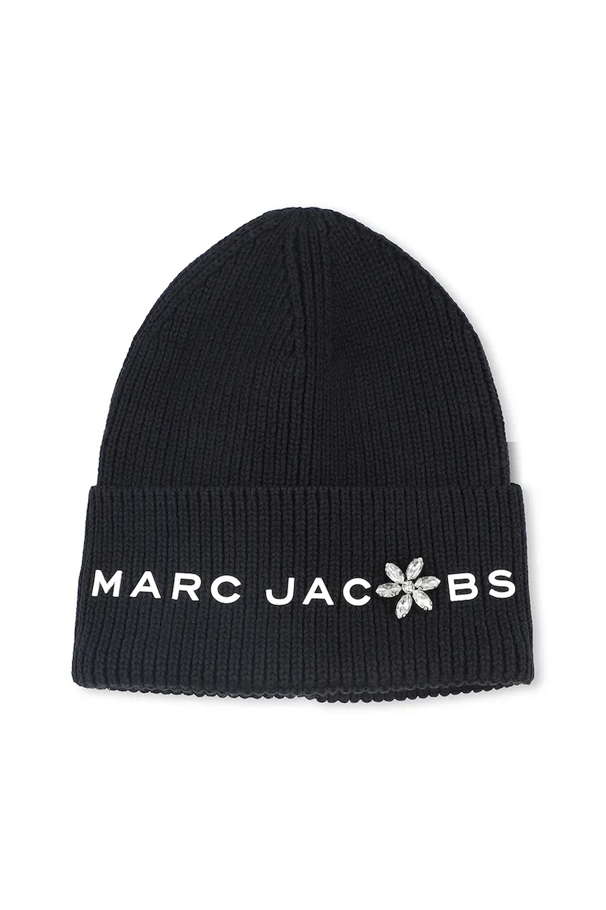 Marc Jacobs căciulă de bumbac pentru copii culoarea negru, W60675