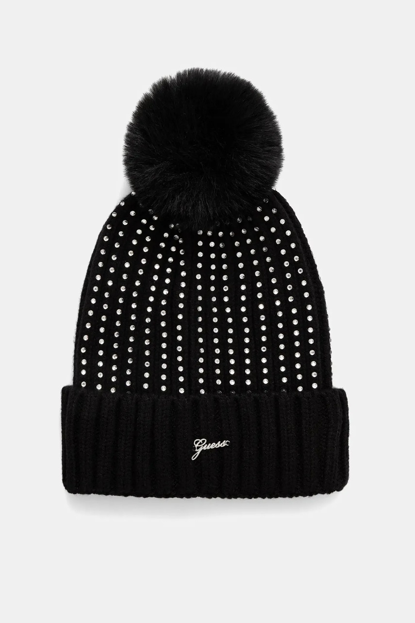 Levně Čepice Guess černá barva, J5BZ04 K1370