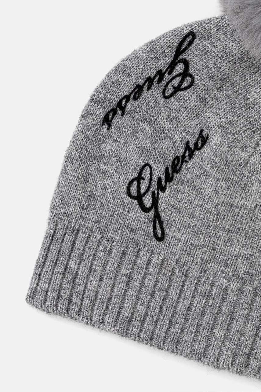 Детская шапка с добавлением шерсти Guess цвет серый  J5BZ34 Z0870