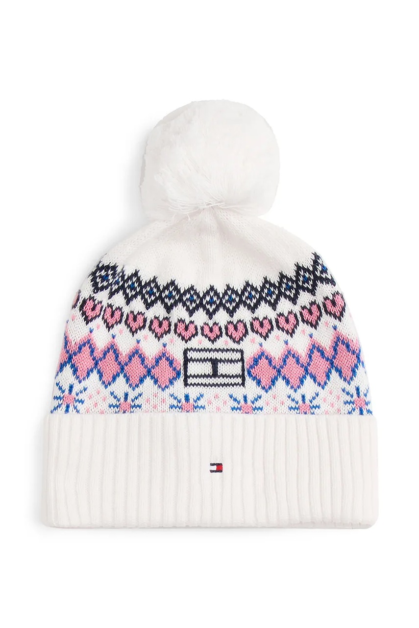 Levně Dětská čepice Tommy Hilfiger bílá barva, KG0KG09040