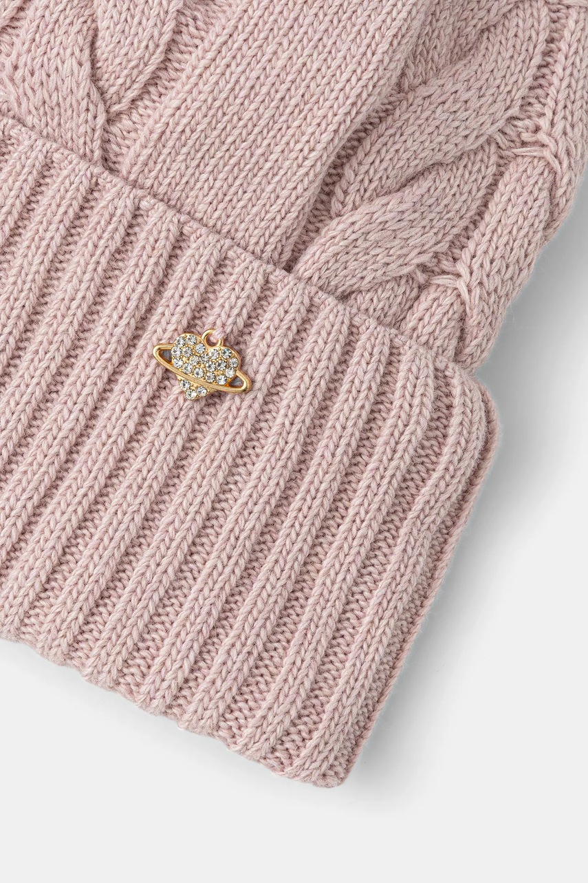 Детская шапка с шерстью Jamiks DRACO II цвет розовый  JZI246