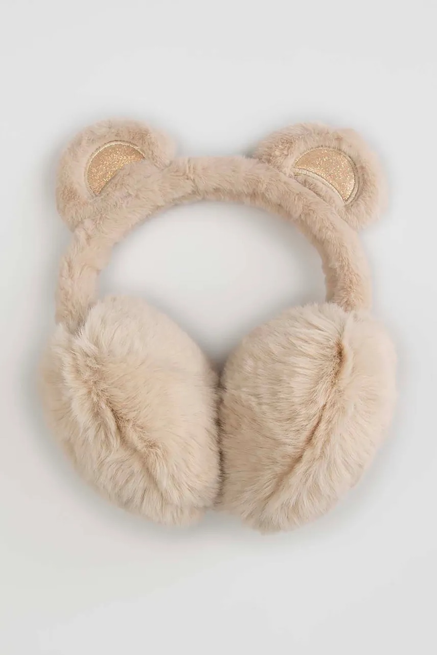 Coccodrillo earmuffs copii culoarea bej, ACCESSORIES