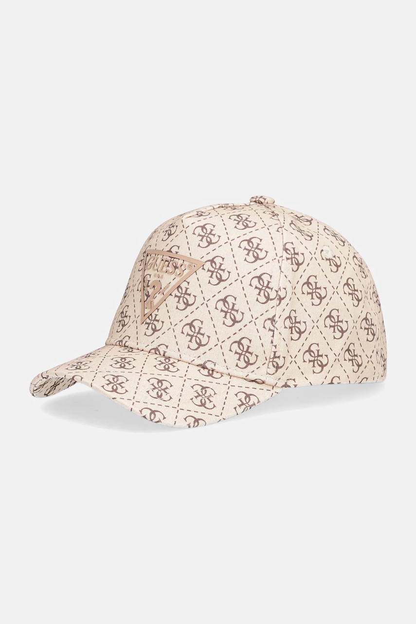 Levně Dětská bavlněná kšiltovka Guess béžová barva, H5YZ03 WO08O