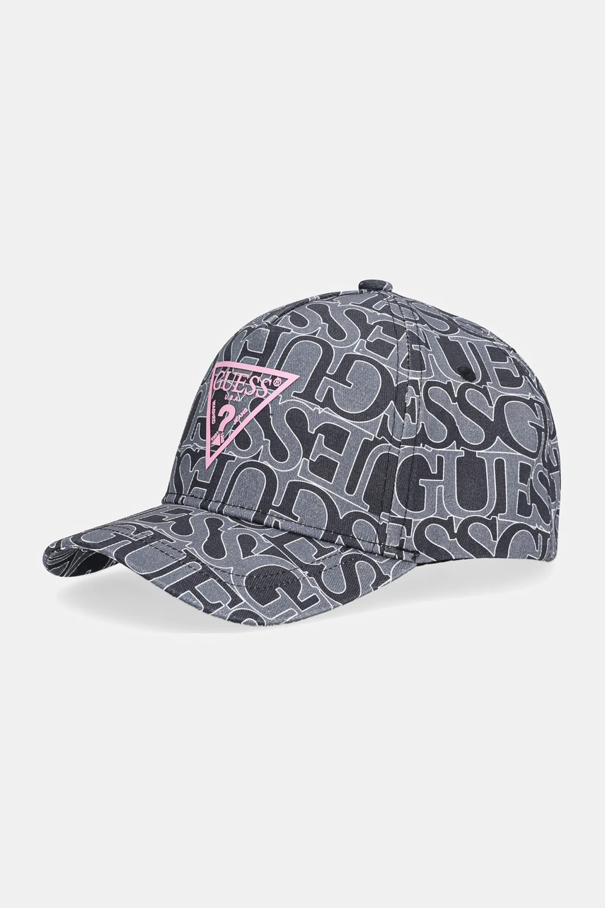 Levně Dětská bavlněná kšiltovka Guess černá barva, H5YZ03 WO08O