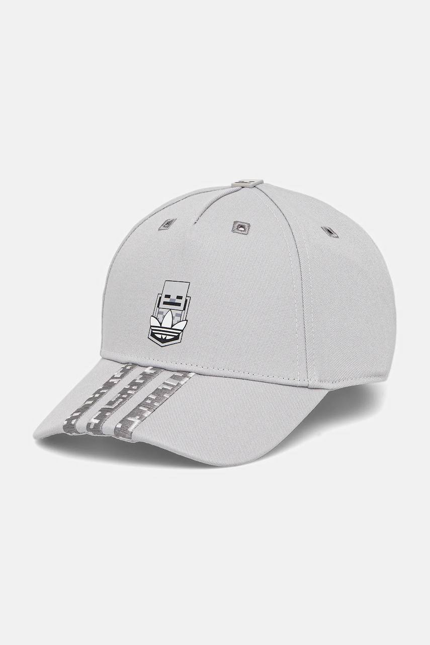 adidas Originals șapcă din bumbac pentru copii MINECRAFT culoarea gri, JW2982