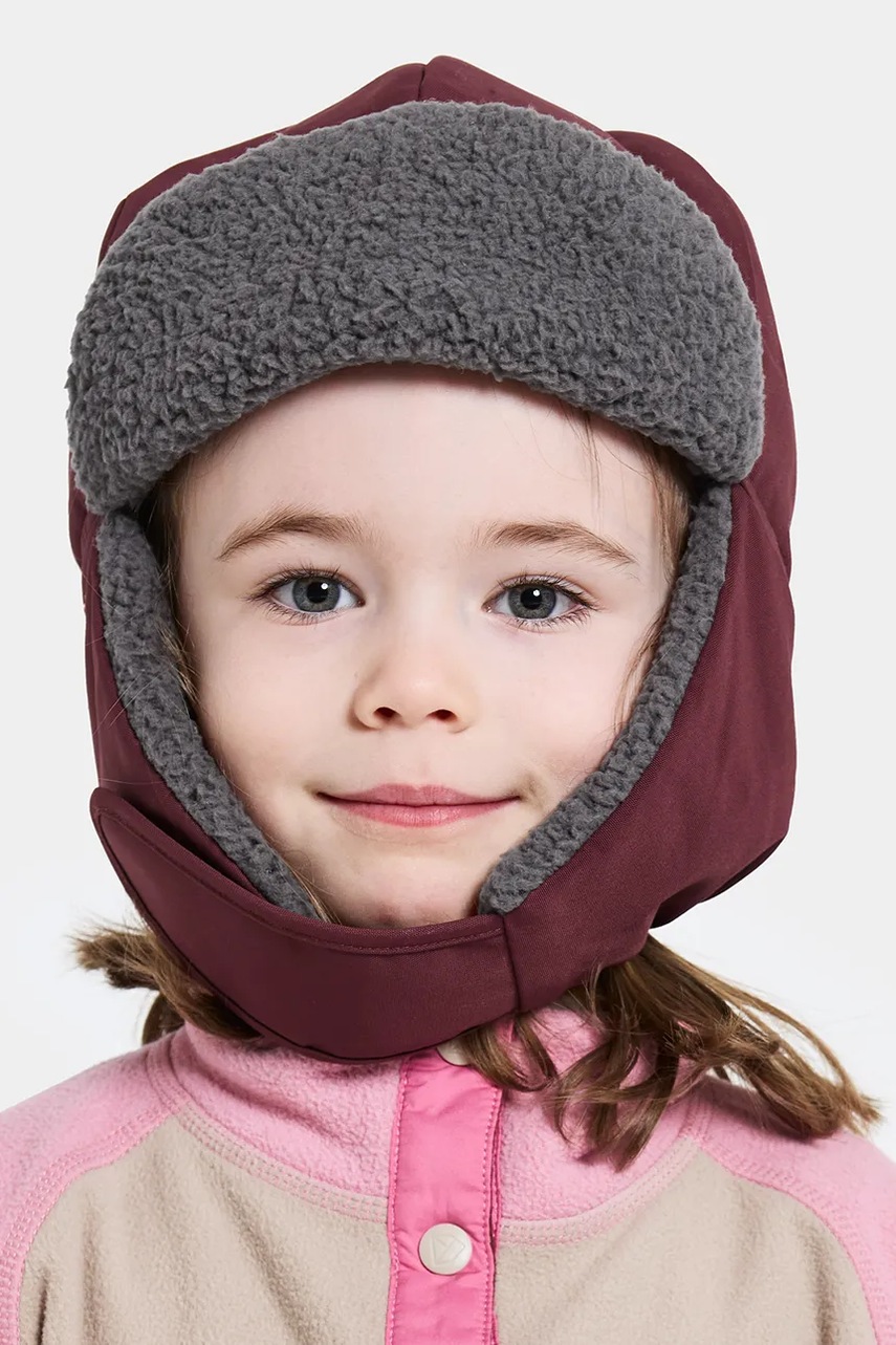 Didriksons căciulă copii BIGGLES CAP 6 culoarea bordo, 505028