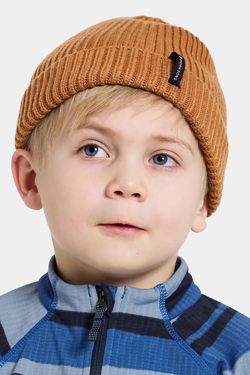 Levně Dětská čepice Didriksons BUS KIDS BEANIE 2 hnědá barva, 505997