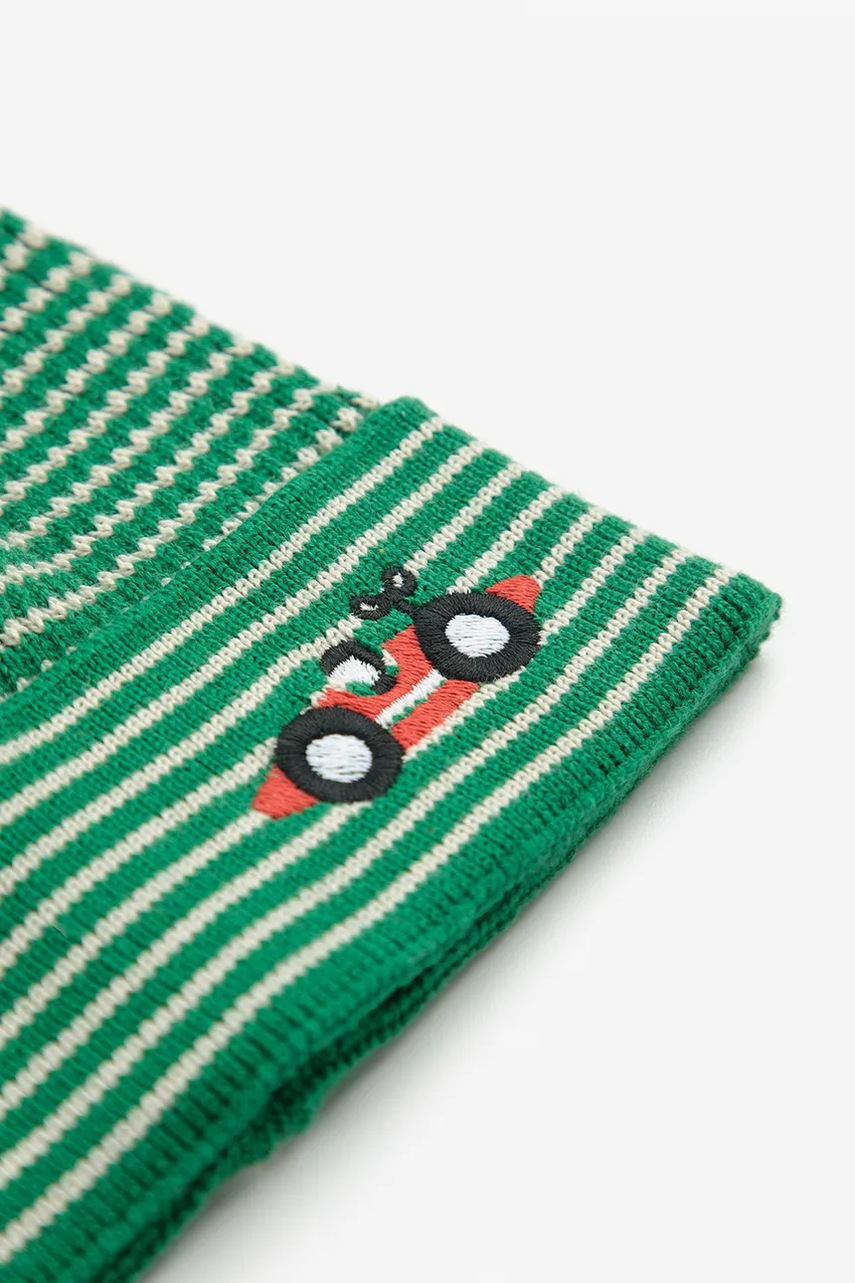 Хлопковая шапочка для младенцев Bobo Choses цвет зелёный 225AH048