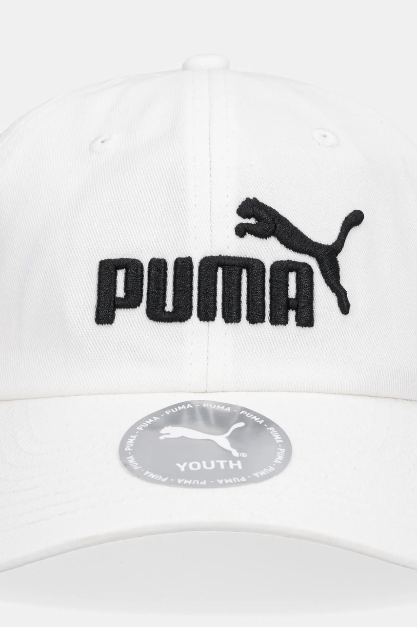 Хлопковая кепка Puma ESS NO.1 LOGO BB Cap Jr цвет белый 026554