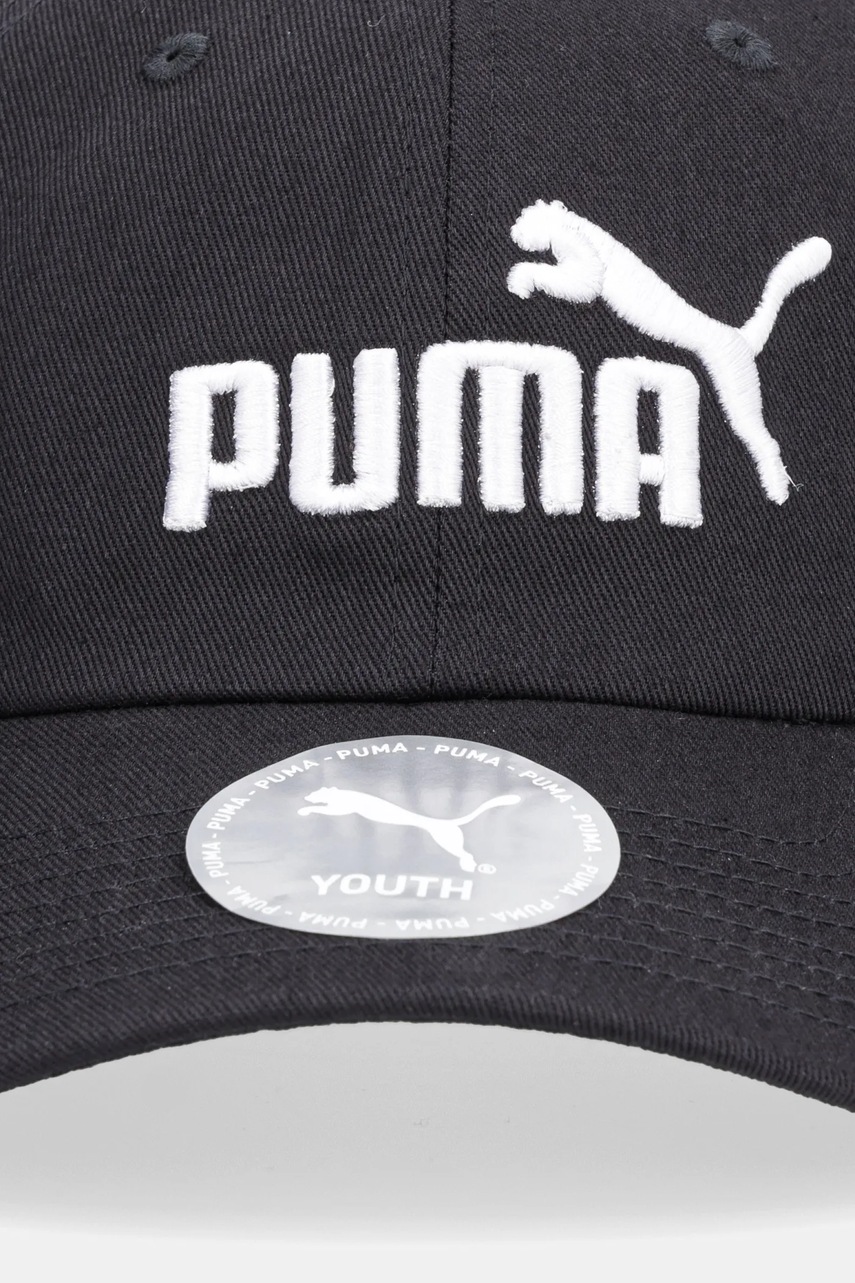 Хлопковая кепка Puma ESS NO.1 LOGO BB Cap Jr цвет чёрный 026554