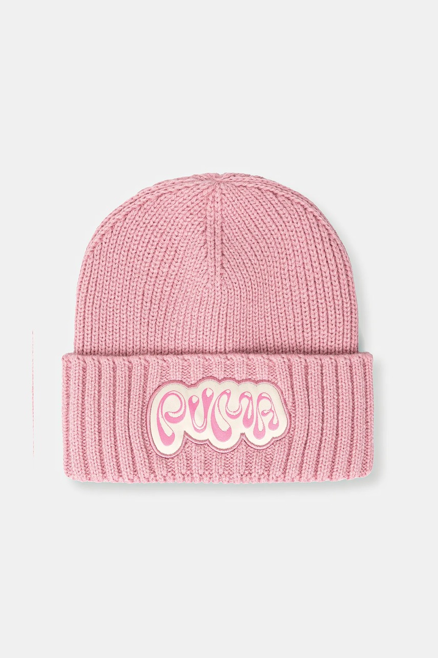 Levně Dětská čepice Puma COMIC Mid Crown Beanie Jr růžová barva, 026558
