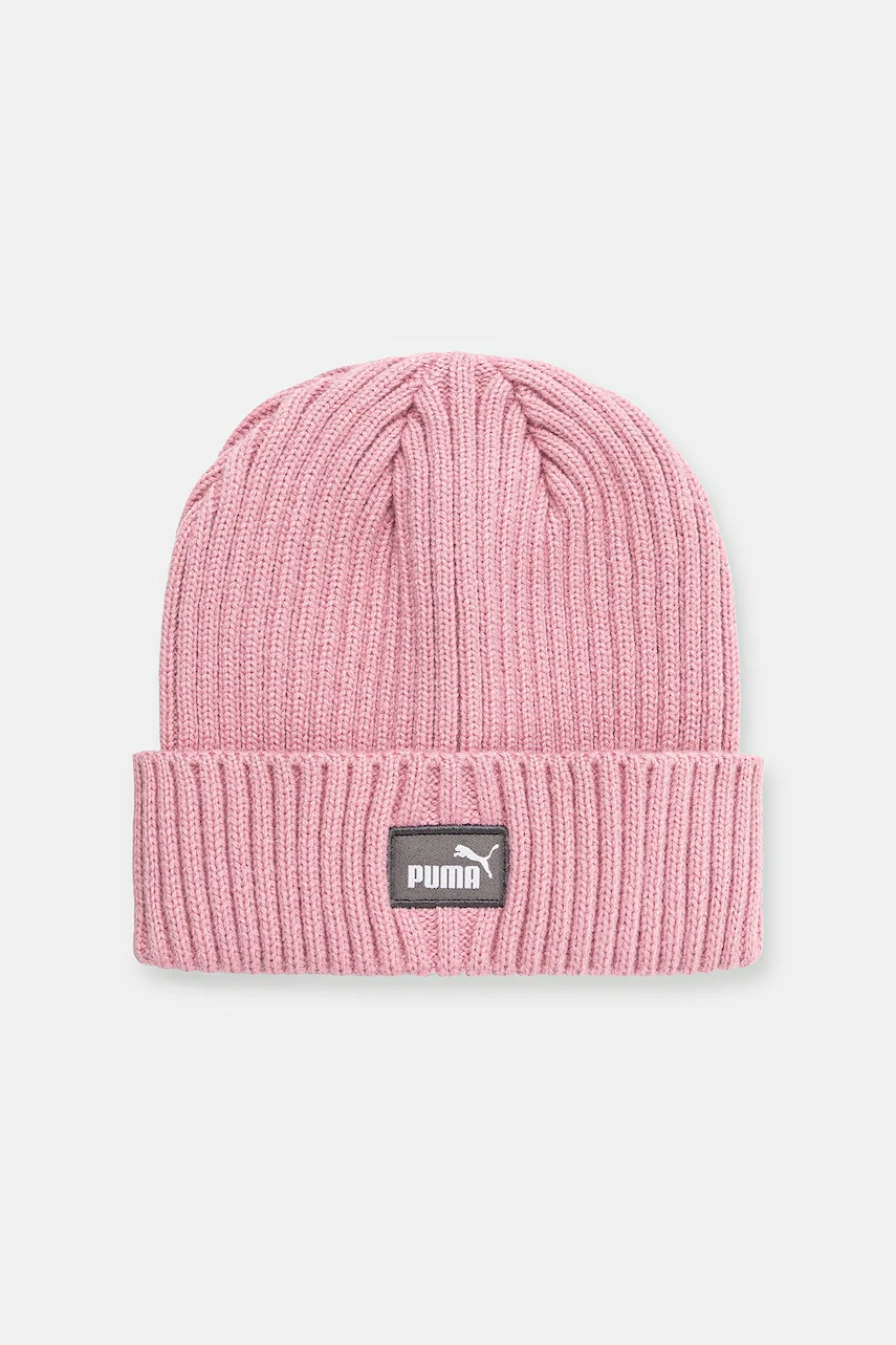 Levně Dětská čepice Puma CLASSIC Low Crown Beanie Jr růžová barva, 026559