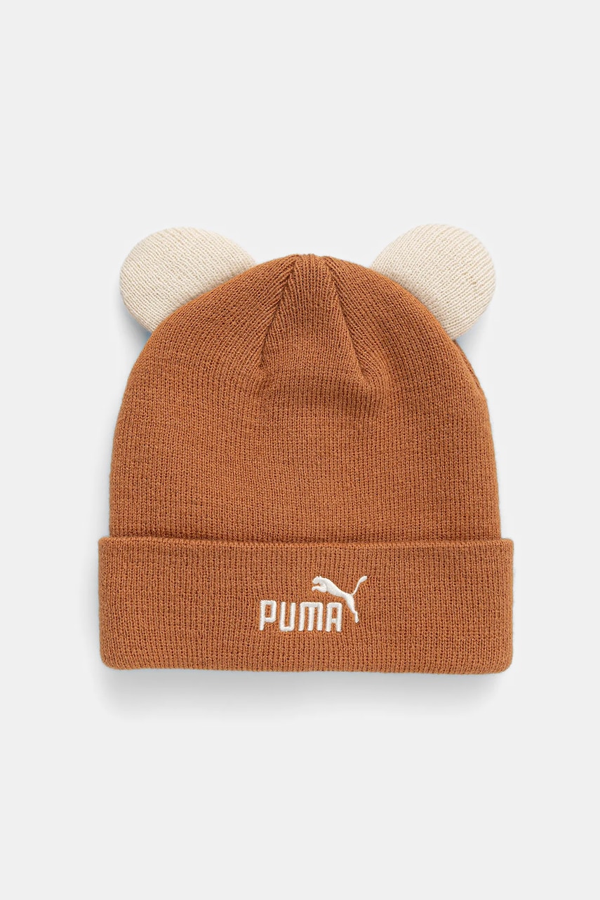Levně Dětská čepice Puma ANIMAL Mid Crown Beanie Jr hnědá barva, 026564