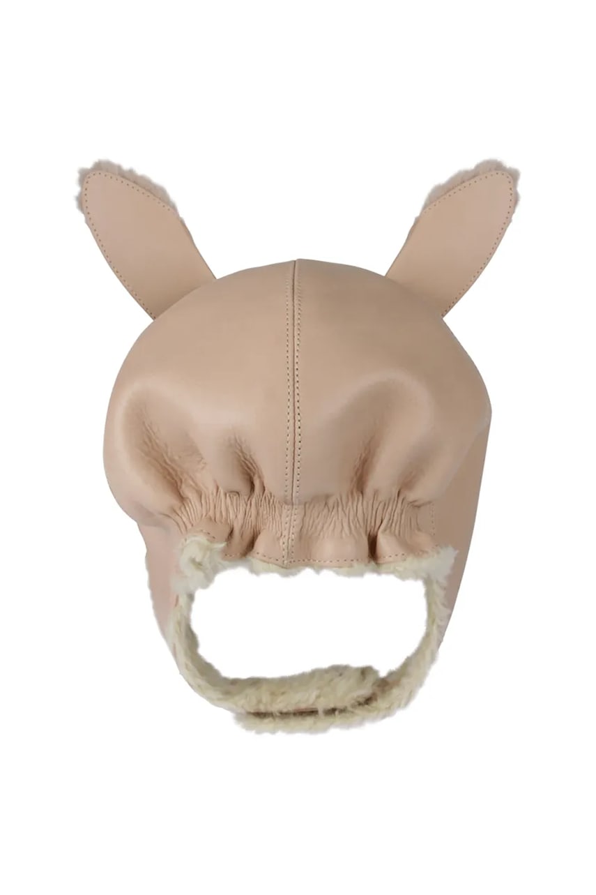 Dětská kožená čepice Donsje Kapi Exclusive Hat Fluffy Bunny