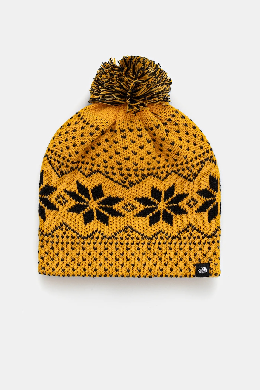 The North Face căciulă KIDS CABIN SKI TUKE culoarea galben, NF0A8CGTHIC1